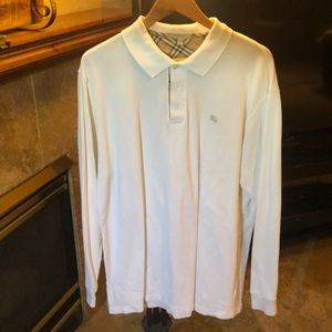 Burberry long sleeve polo shirt. Practically new